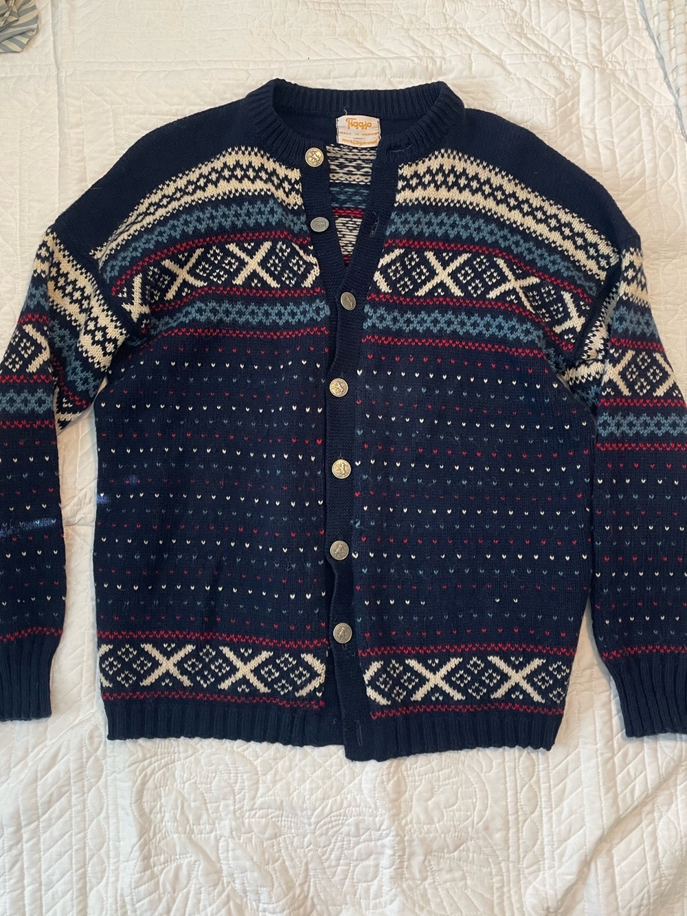Vintage Figgjo Norwegian Cardigan Sweater